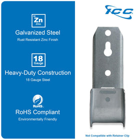 ICC J-Hook mounted with fastener showing reliable attachment and load support