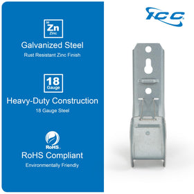 ICC j-hook supporting fiber bundle maintaining gentle cable bend