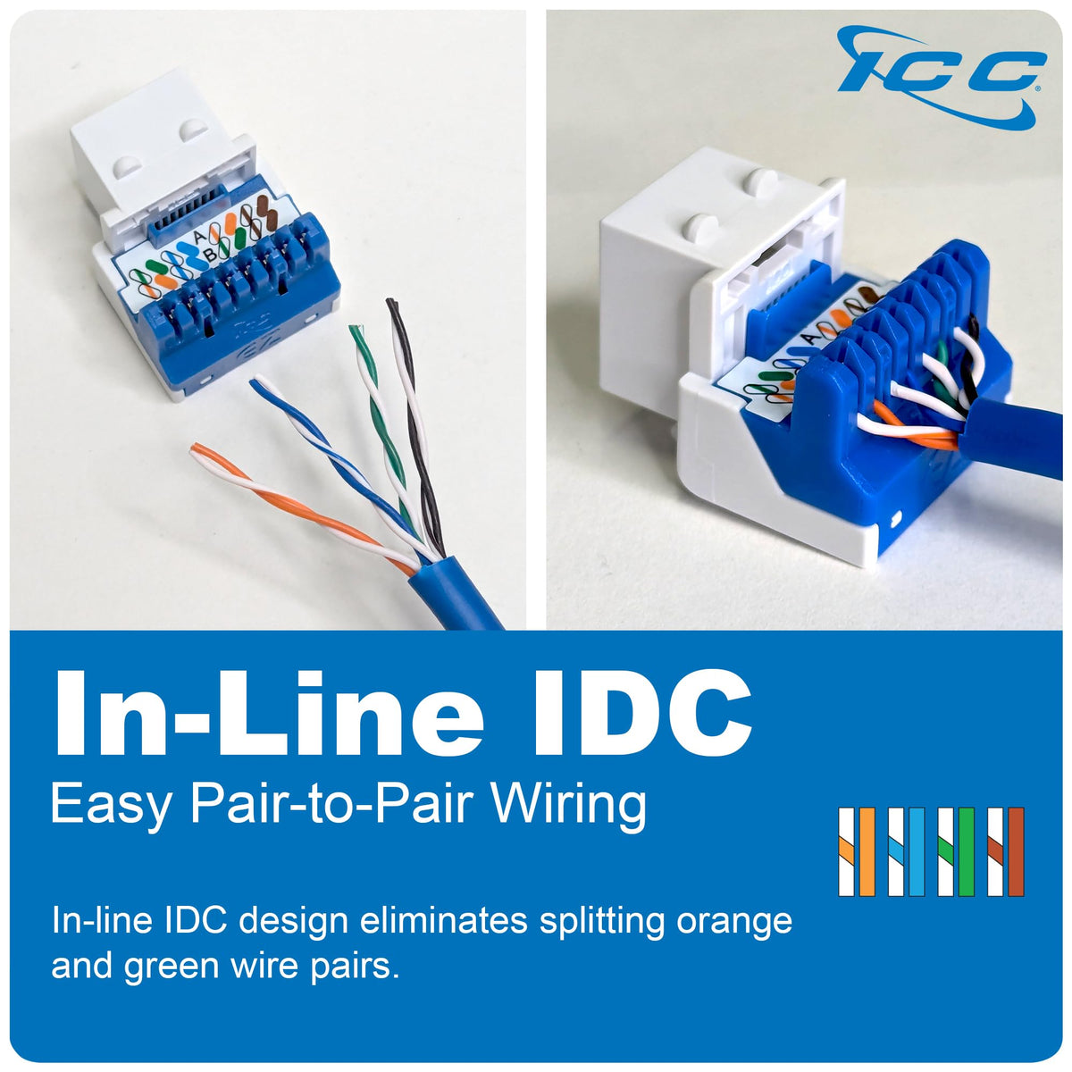 JackEasy 4-Pair Termination Tool in use for quick, single-squeeze termination.