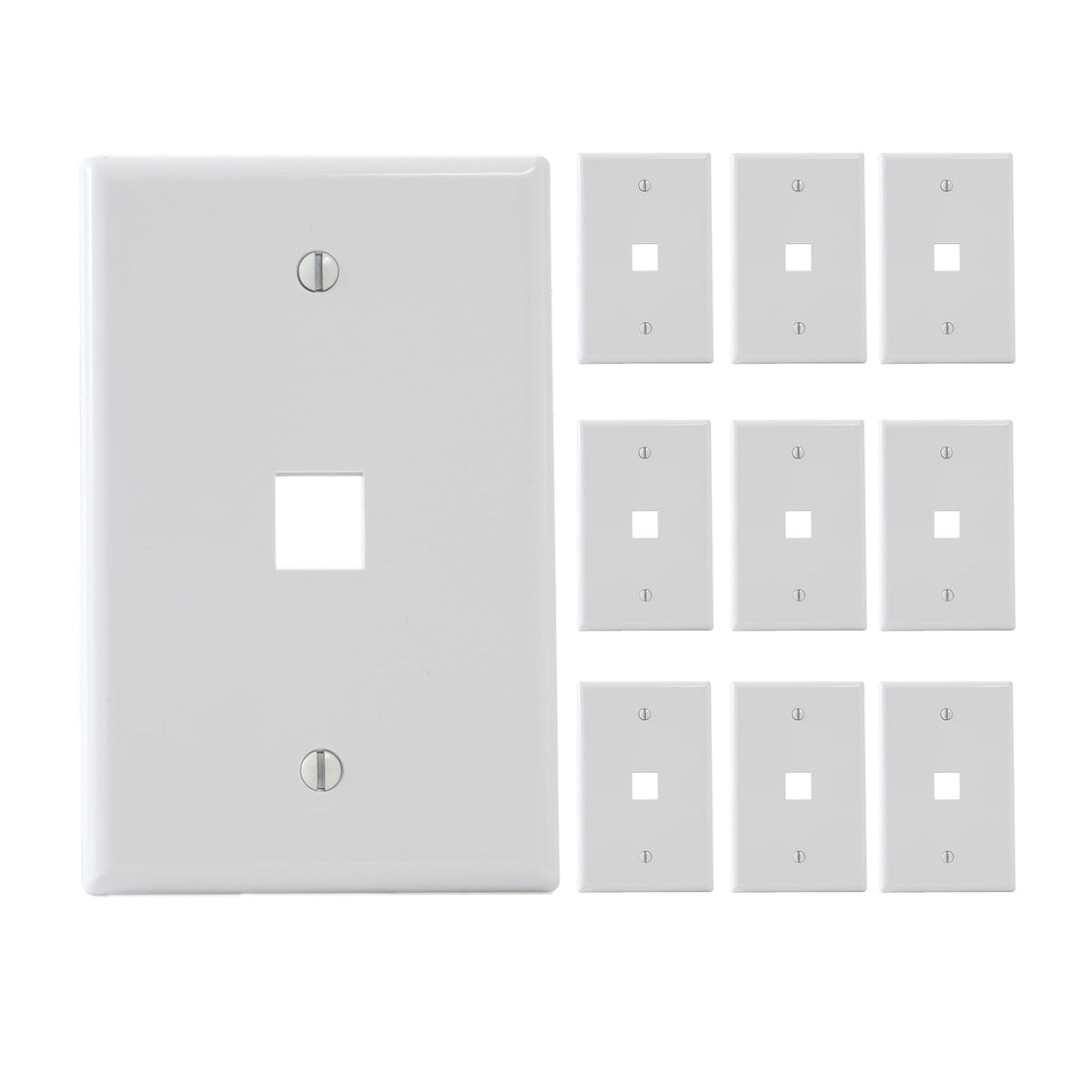ICC oversized faceplate front view showing clean finish and professional coverage