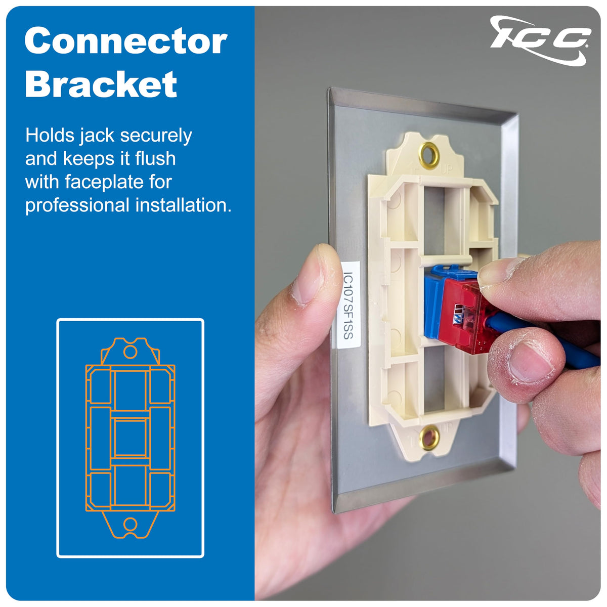 ICC plate held in hand for size comparison showing compact dimensions and easy handling