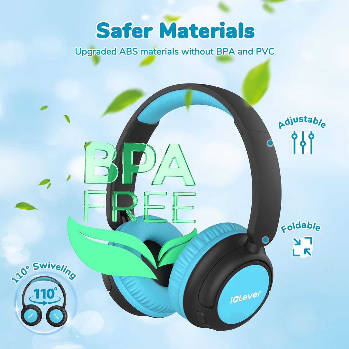iClever BTH22 Bluetooth 5.4 connection for quick pairing.