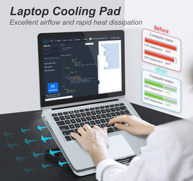 ICE COOREL 160mm fan in action cools laptops efficiently.