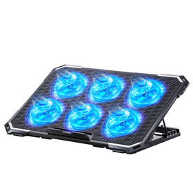 ICE COOREL laptop cooling pad with 6 fans cools heat for safer circuitry