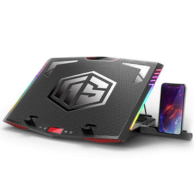ICE COOREL front view showing cooler and laptop fit for stable cooling