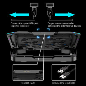 ICE COOREL next to 17-inch laptop illustrating size compatibility