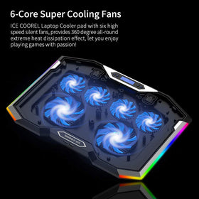ICE COOREL top mesh and fan array improving laptop airflow