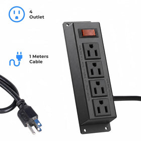 ICEELEC heavy-duty switch power strip offers easy on/off control.