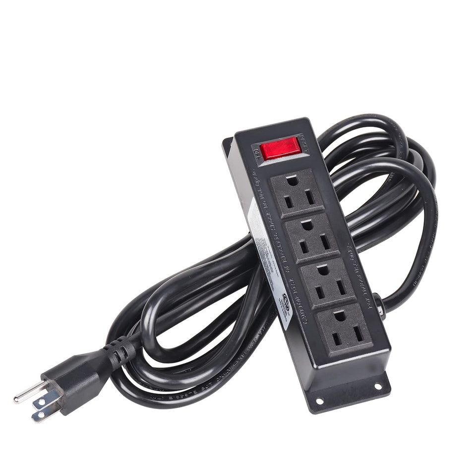 ICEELEC mountable furniture power strip with four outlets for organized desk power access