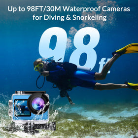 Two 1350mAh batteries extend shooting time for longer adventures.