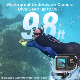 Icefox waterproof case protects the camera up to 30m underwater.