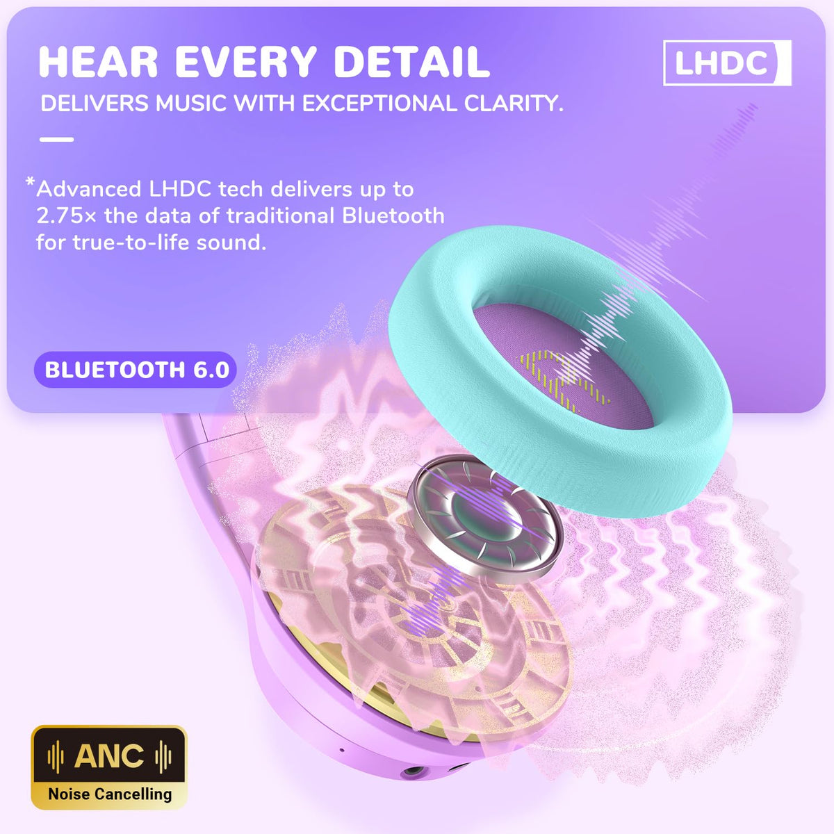 iClever Auraa connected with 3.5mm cable showing continuous playback option