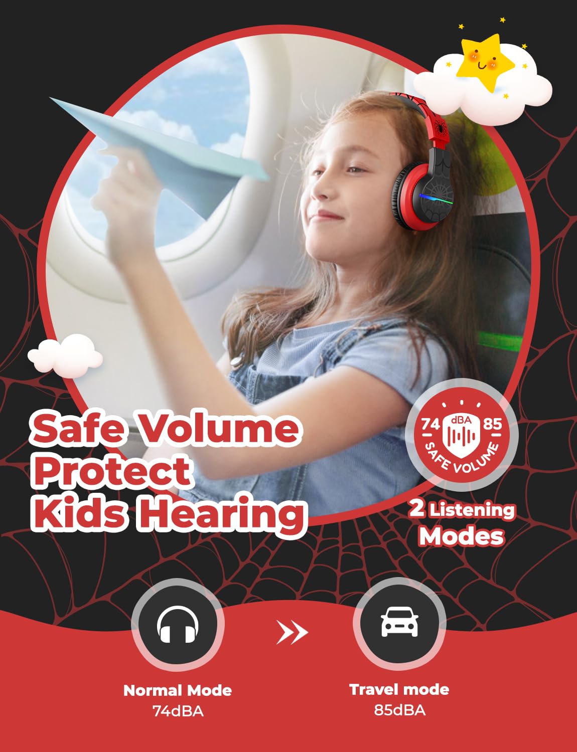 iClever BTH12 earcup cushion detail showing soft padding for comfortable wear