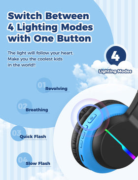 iClever BTH12 LED lights close-up highlighting colorful effects that excite kids