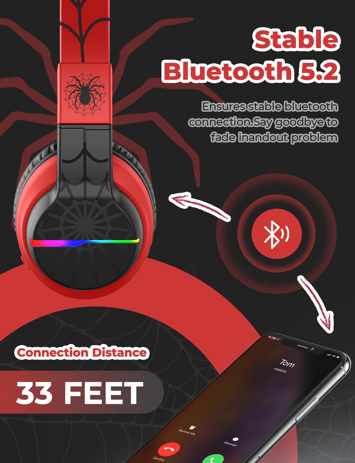 iClever BTH12 USB-C charging cable connected showing fast-charge convenience