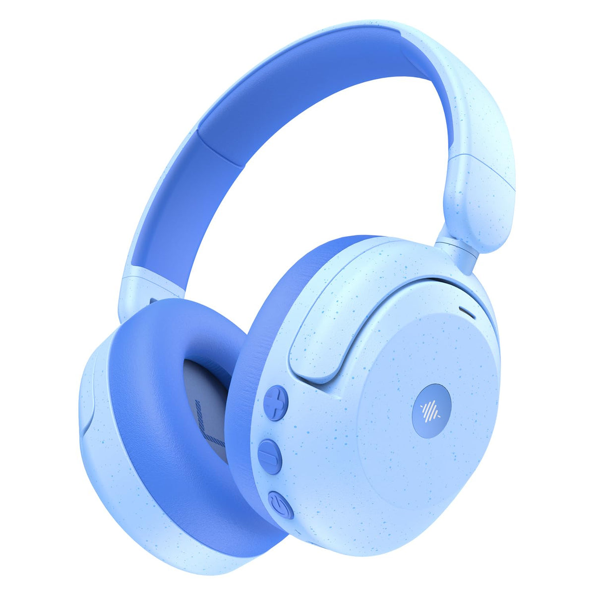 iClever front view of headphones showing safe design and kid-friendly look