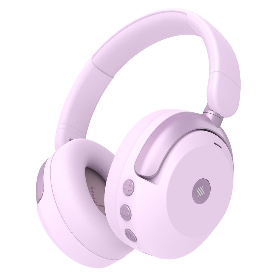 iClever BTH20 front view showing rose pink finish and child-friendly design