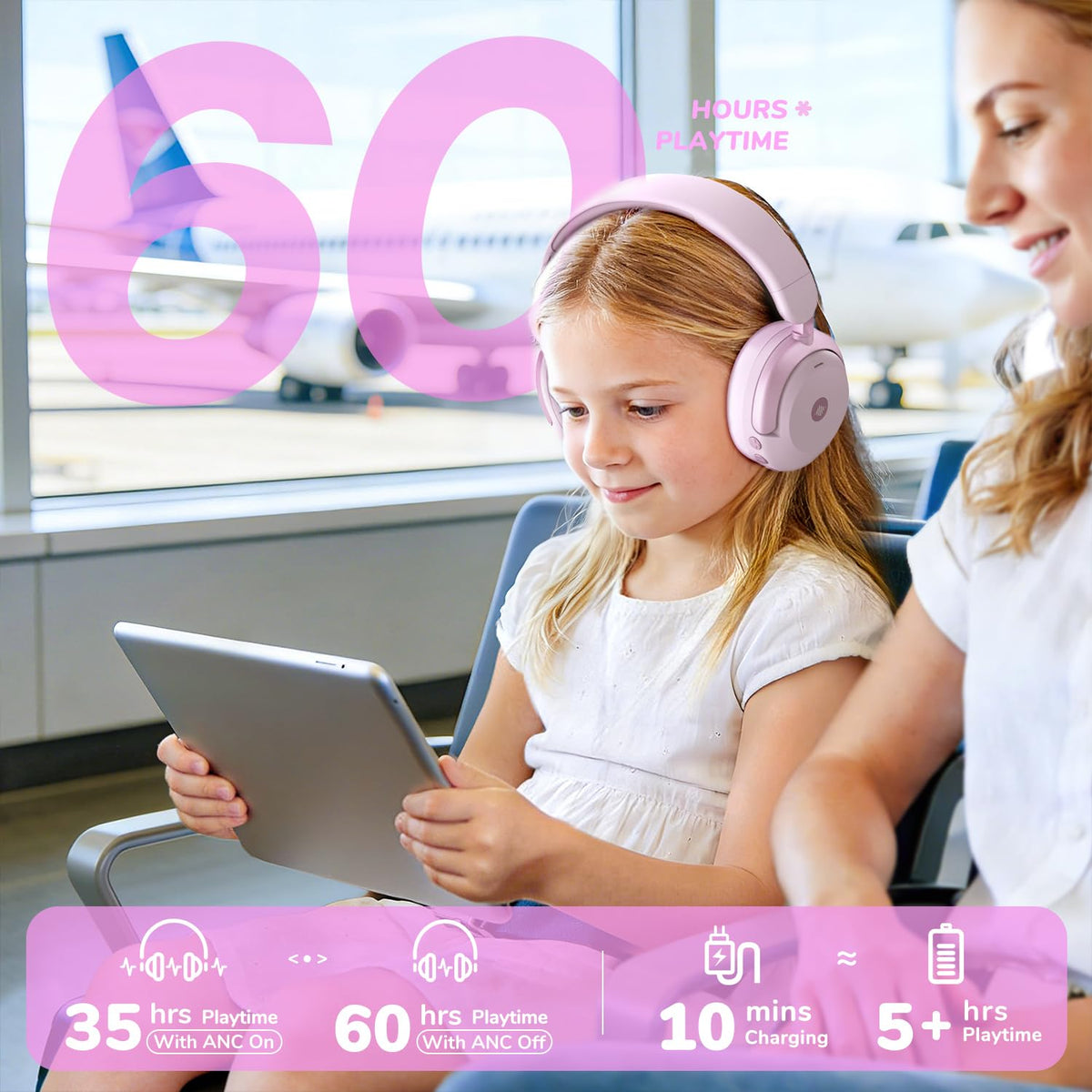 iClever Type-C cable next to headset highlighting fast-charge convenience