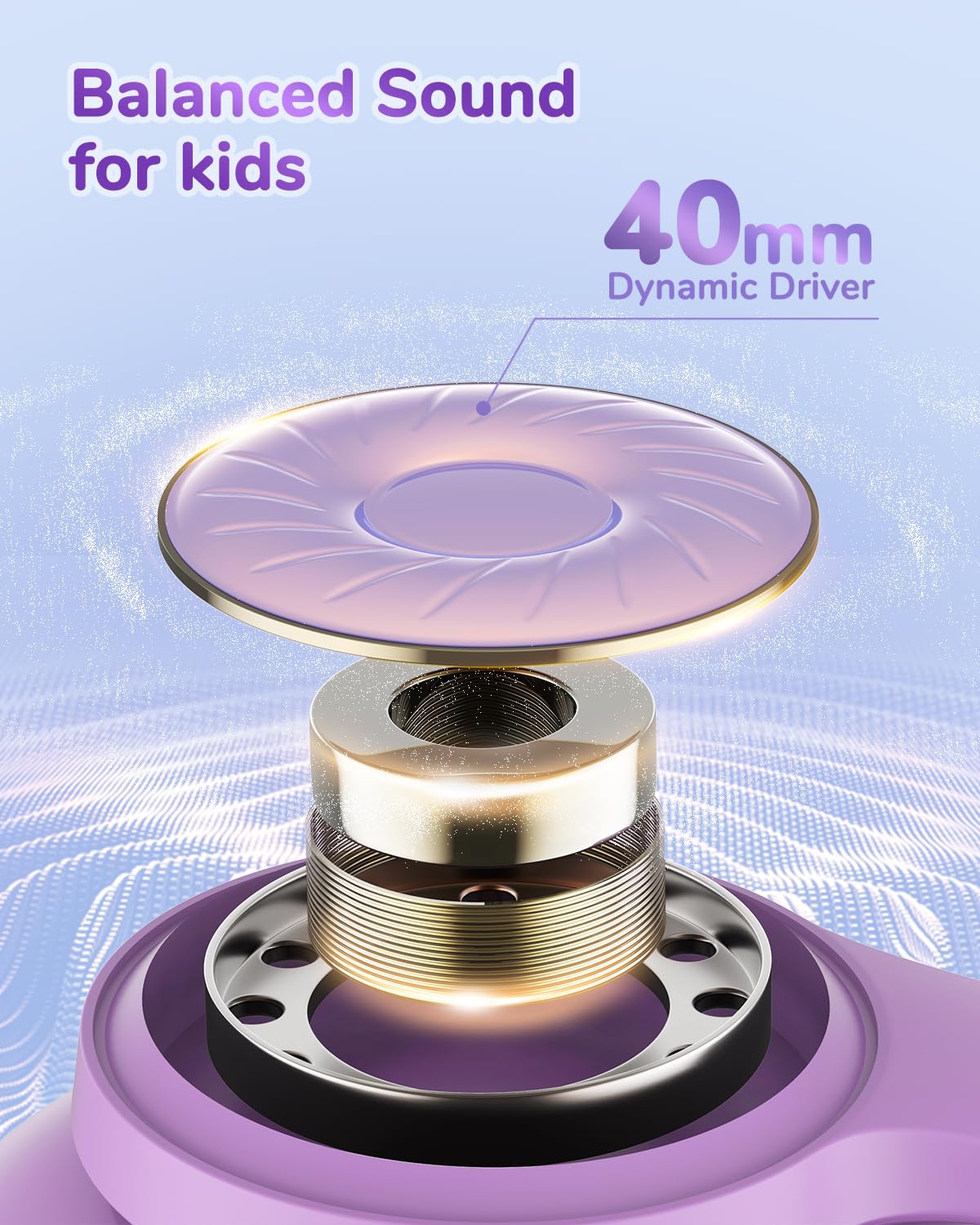 iClever BTH26 40mm drivers deliver clear, balanced sound for kids
