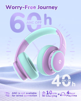 iClever BTH26 long battery life up to 60 hours for trips without ANC