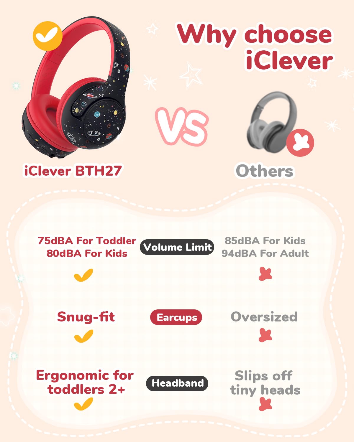 closeup of iClever BTH27 soft leather ear cushions and headband
