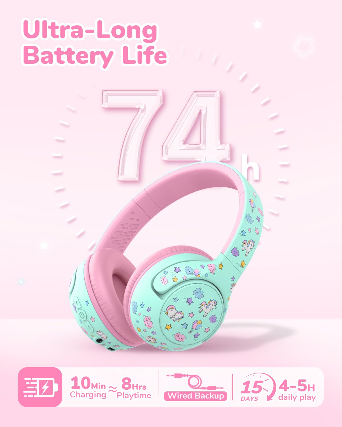 iClever BTH27 Bluetooth 5.4 connection icon in green for stable pairing