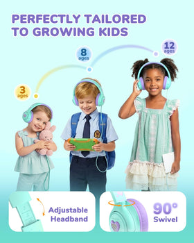 iClever C371 adjustable headband fitting ages 3 to 12