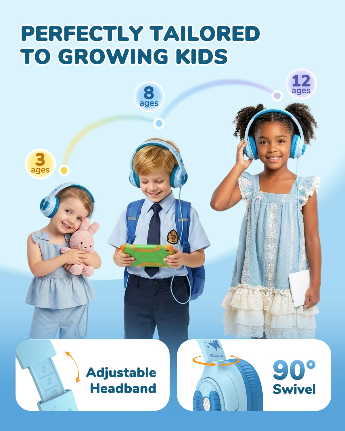 Versatile 3.5mm jack supports most school devices.