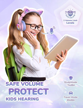iClever close-up of soft ear pad texture providing comfortable, skin-friendly cushioning