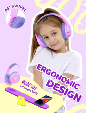 iClever ergonomic foldable design provides a secure fit for kids