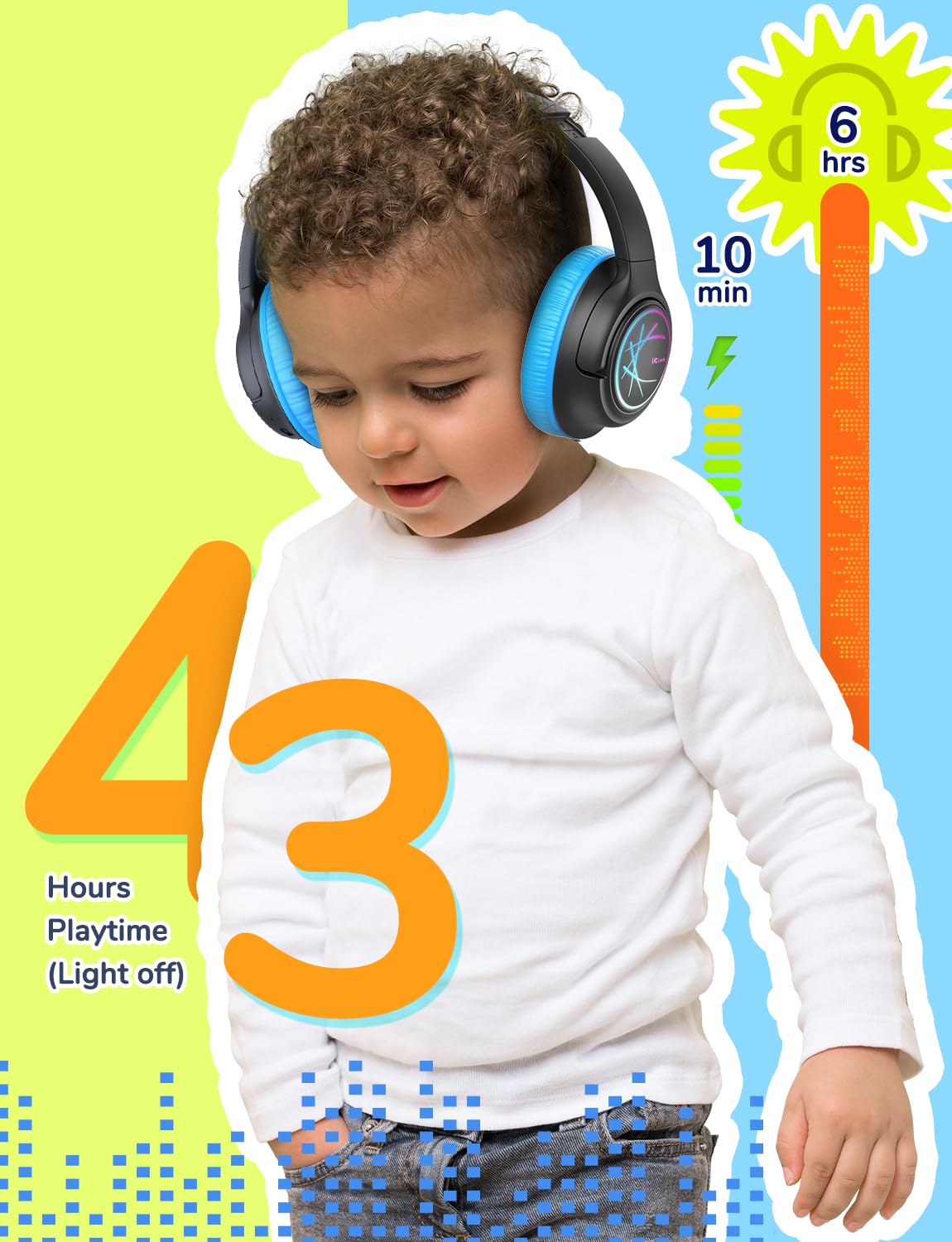 iClever Bluetooth 5.3 connection for stable wireless listening