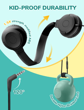 iClever folded headphones demonstrating compact storage and portability
