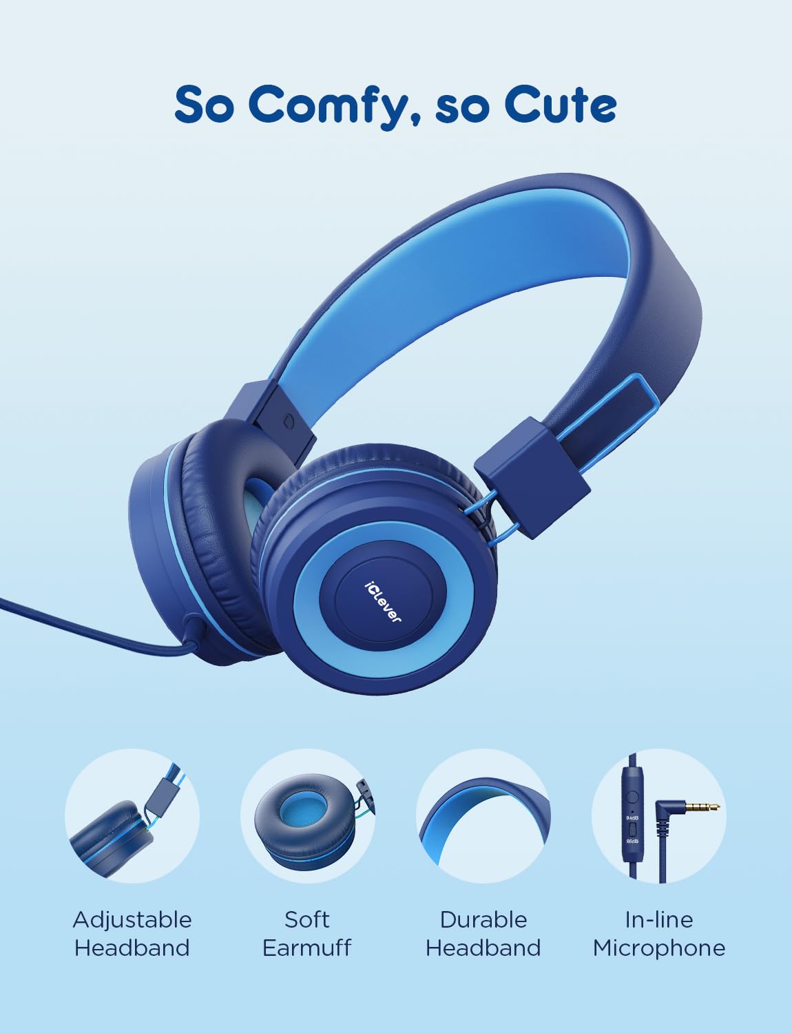 iClever HS14 85dB limiter protects ears while maintaining clear audio in daily use.
