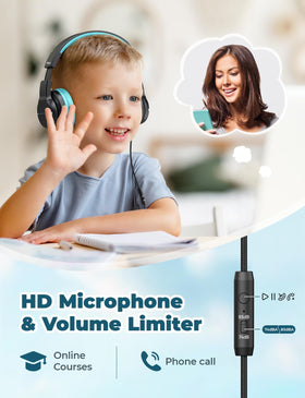 iClever HS19 with inline microphone for online classes and calls.