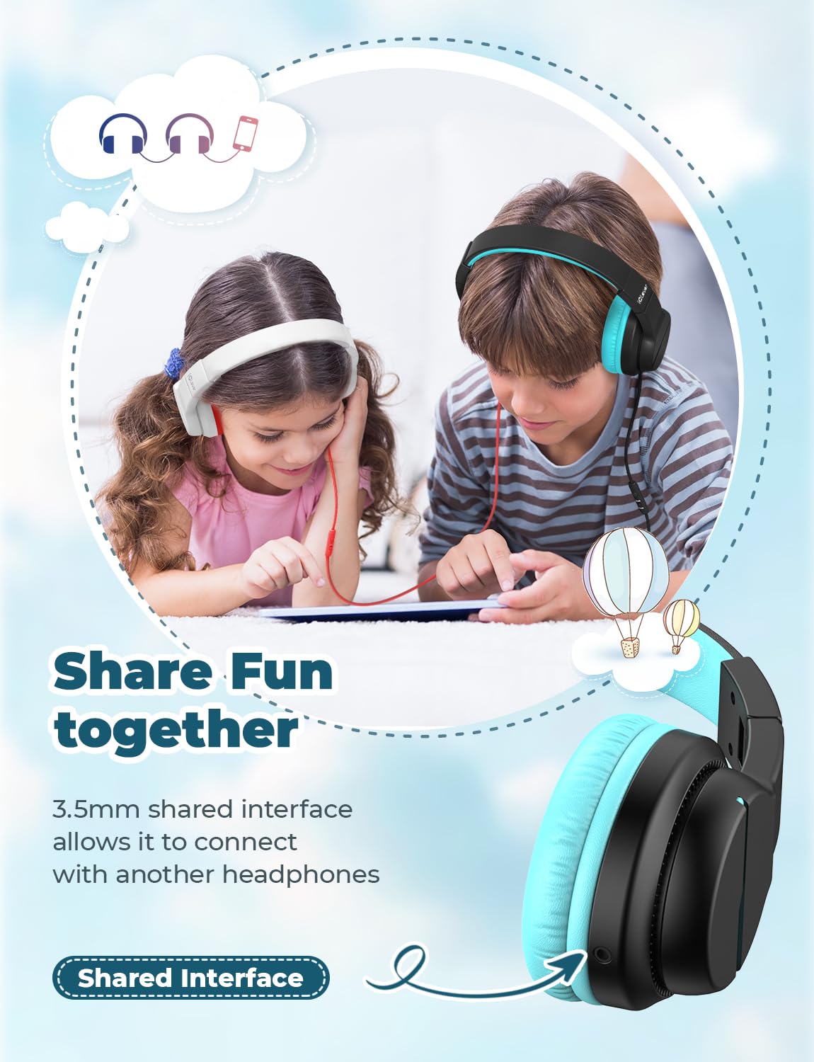 iClever HS19 SharePort lets friends share audio without adapters.
