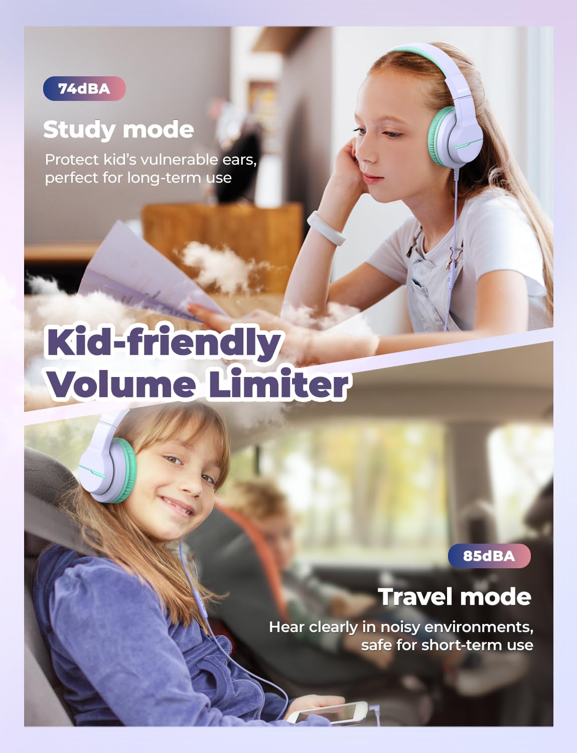 iClever HS19 built in mic for hands free calls in classroom
