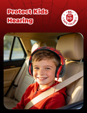 iClever HS19 kids headphones compact folded form perfect for school bags.