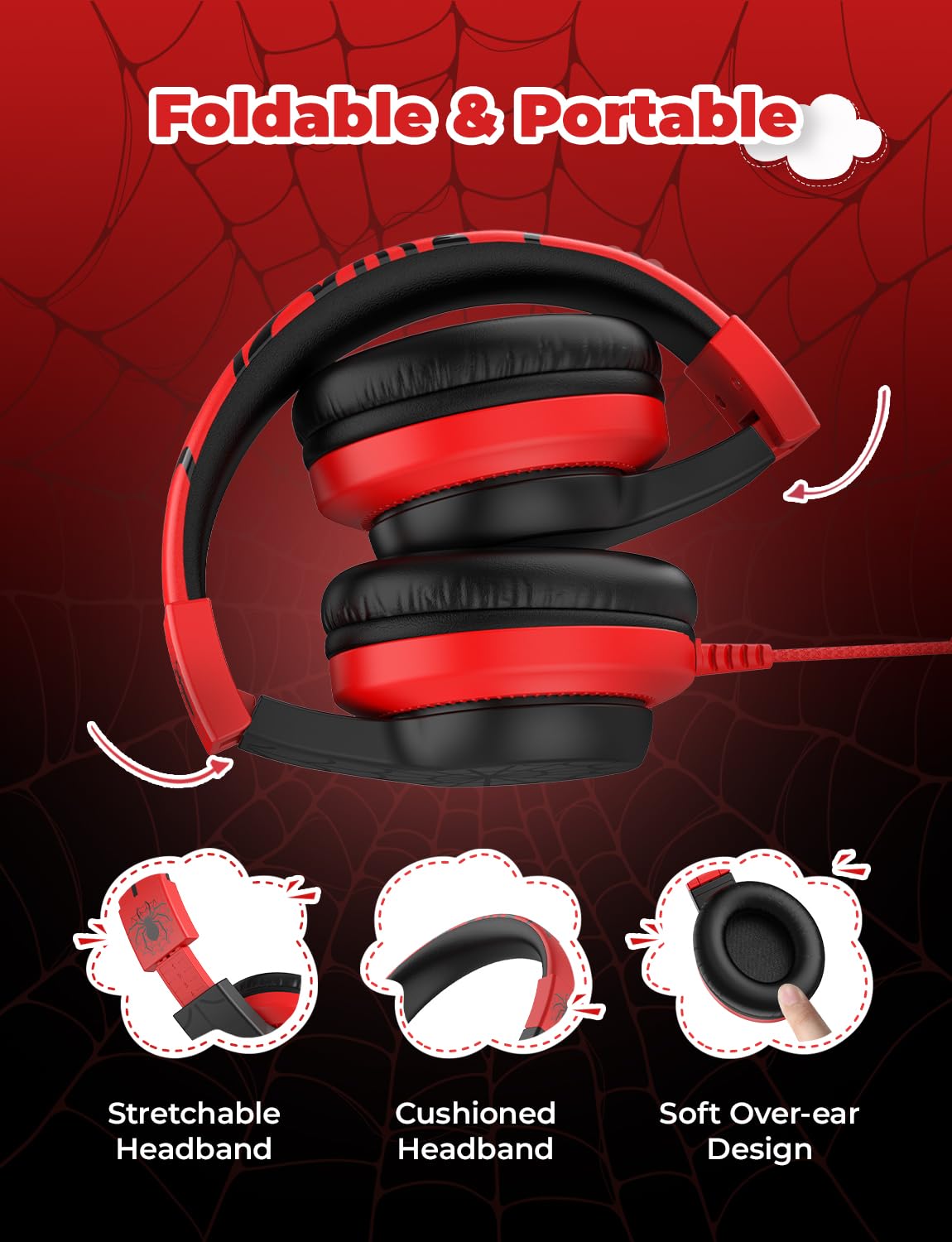 iClever HS19 soft earmuffs comfort for long wear sessions.