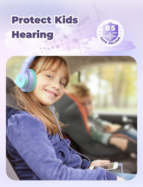 iClever HS19S volume-limited 85dBA protects little ears during daily use.