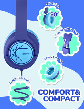 iClever HS26 ultra-lightweight headphones for all-day use