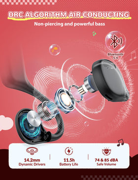 14.2mm drivers deliver rich stereo sound for kids