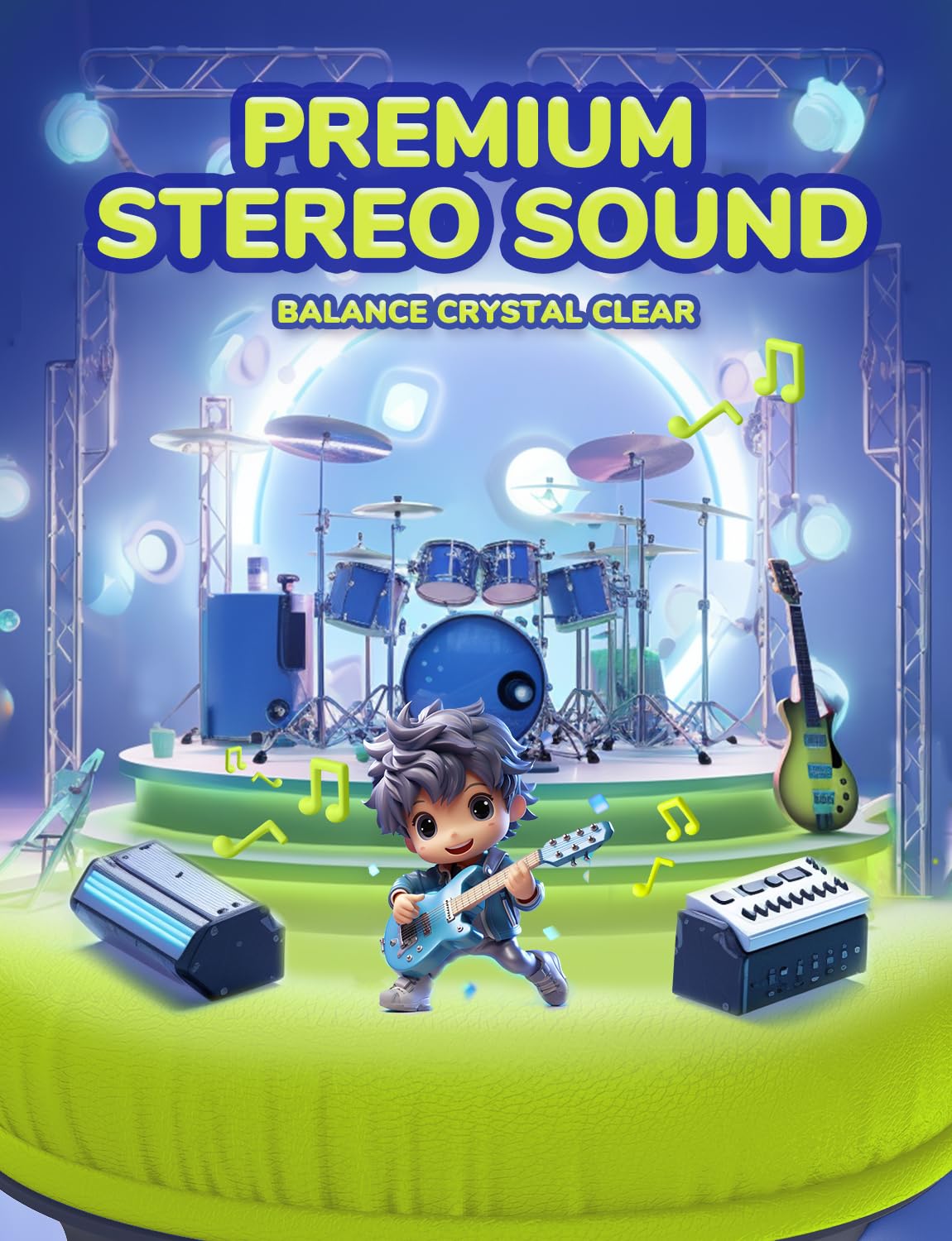 iClever Kids Headphones with 40mm drivers delivering clear stereo sound
