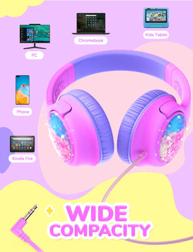iClever Kids Headphones braided cable to reduce tangling