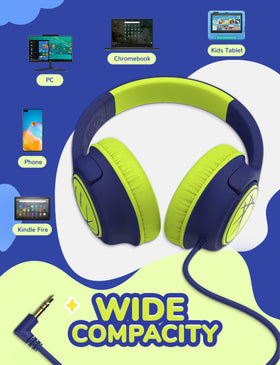iClever Kids Headphones braided 3.5mm cable reduces tangling