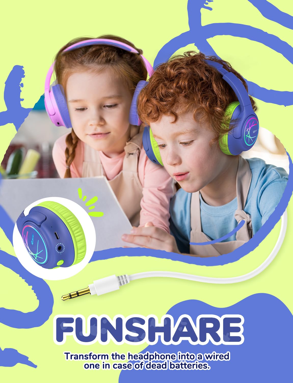 iClever built-in microphone enables calls and classroom participation.