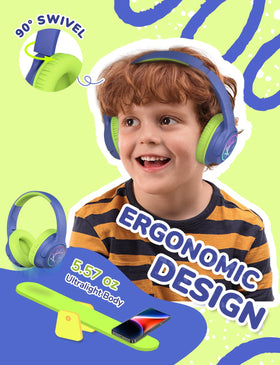 iClever ergonomic foldable design offers a comfortable fit for kids.