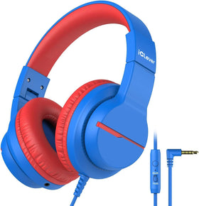 iClever Kids Headphones folded compact for travel, easy to carry.