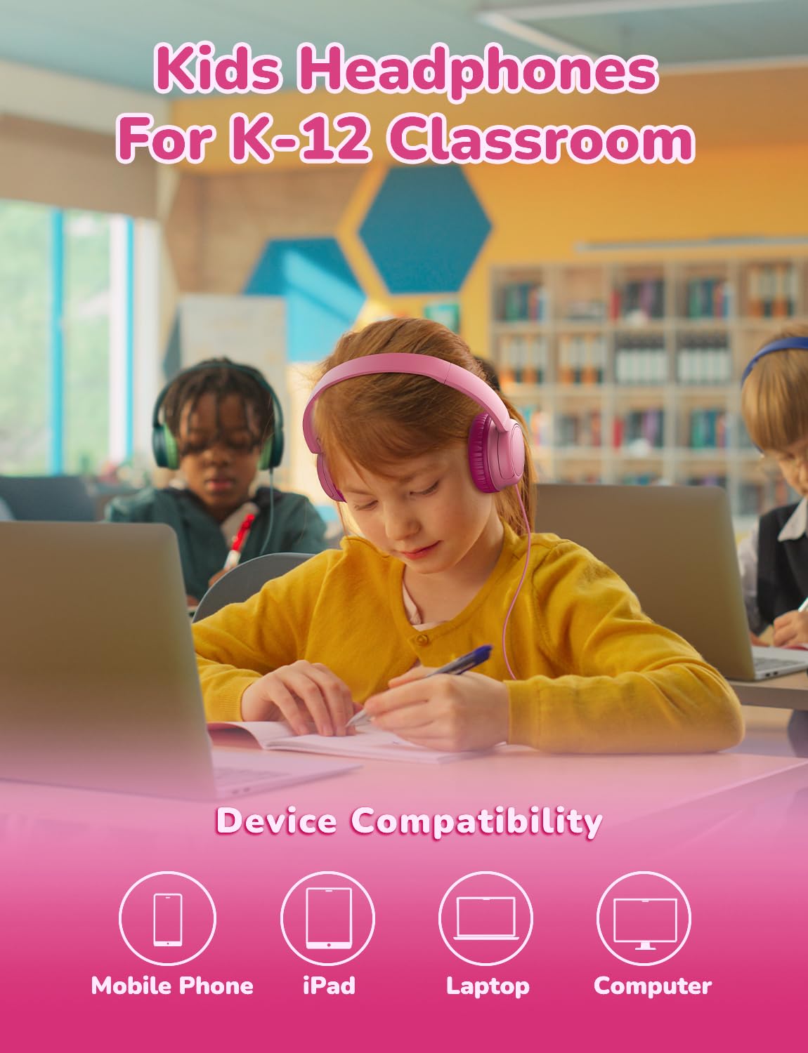 iClever folded headphones compact for backpack storage and travel convenience