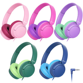 iClever front view of headphones showing durable build and classroom-ready design