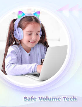 iClever pillow-soft ear cushions protect little ears during long listening sessions.